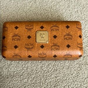 MCM Cognac Visetos Monogram sunglass case in good condition